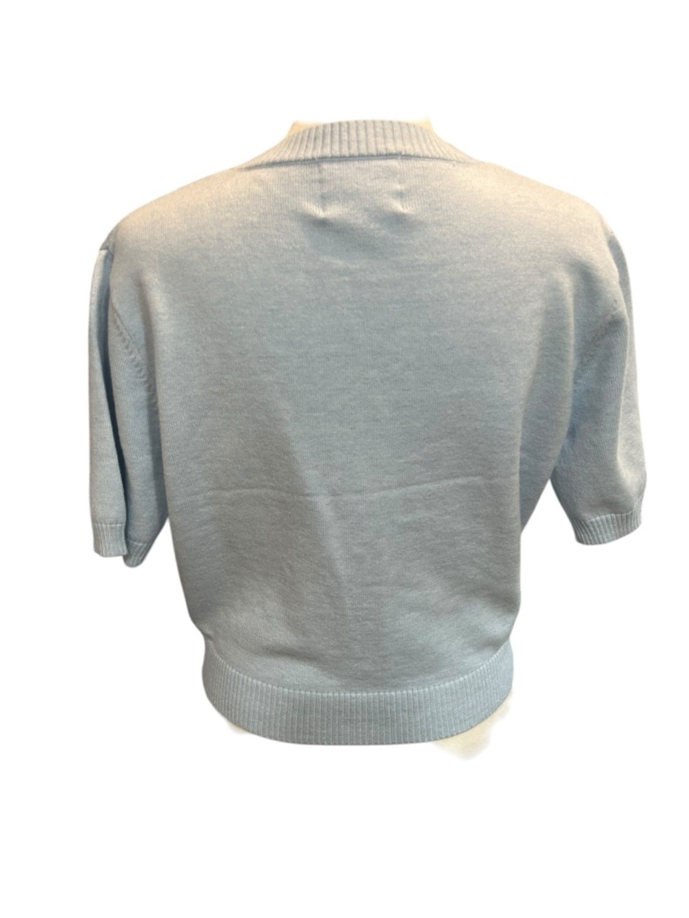 Soho & Stella Light Blue Short Sleeve Button Down Cardigan - Large - Picture 4 of 6